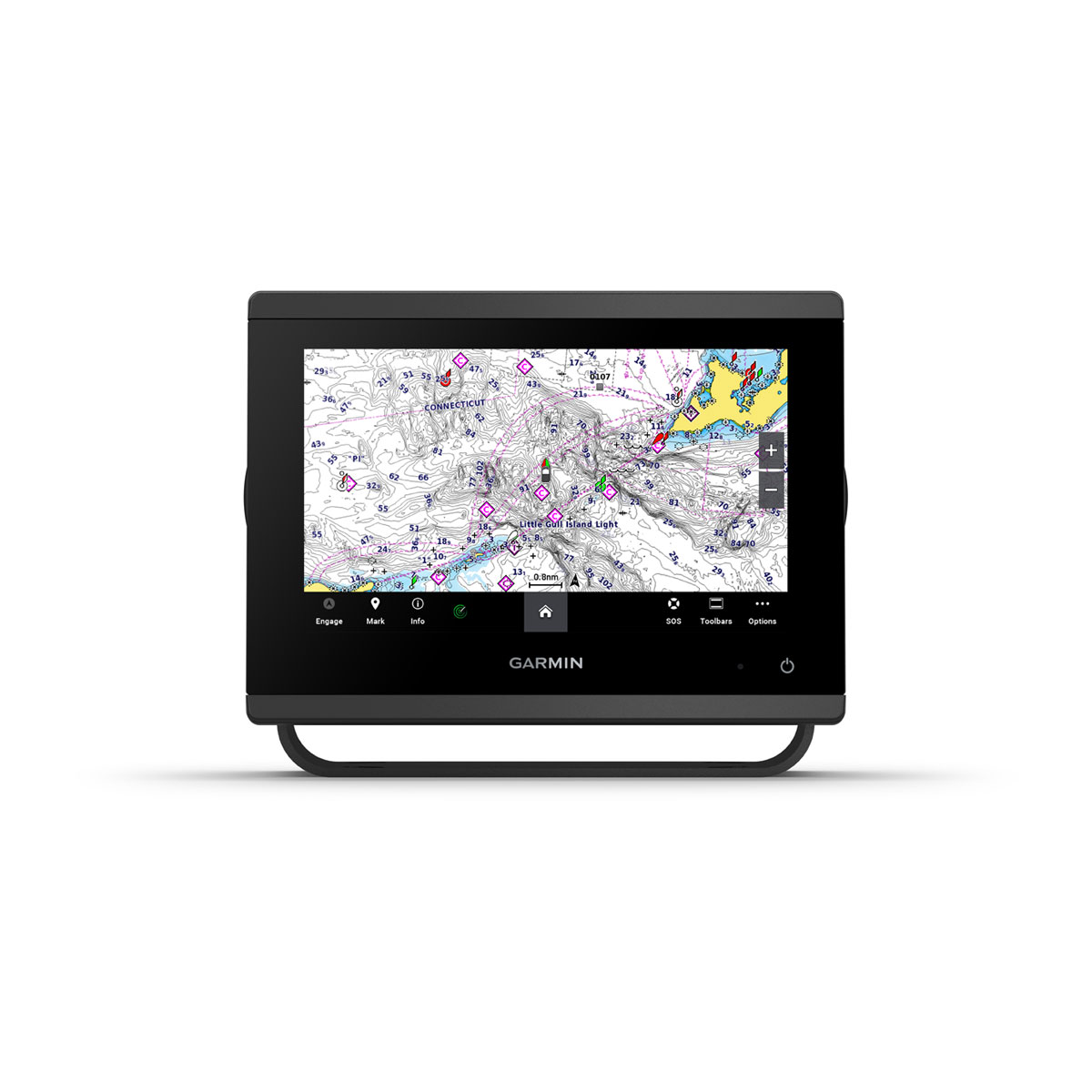 GPSMAP® 723xsv echolotas, SideVü, ClearVü and Traditional CHIRP Sonar su Worldwide Basemap