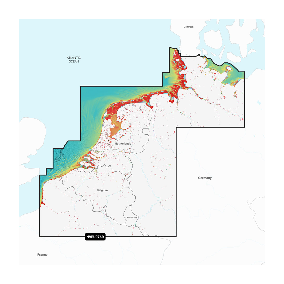 Beniliuksas ir Vokietija, Vakarinė dalis - Batimetrija NVEU076R Garmin Navionics Vision+