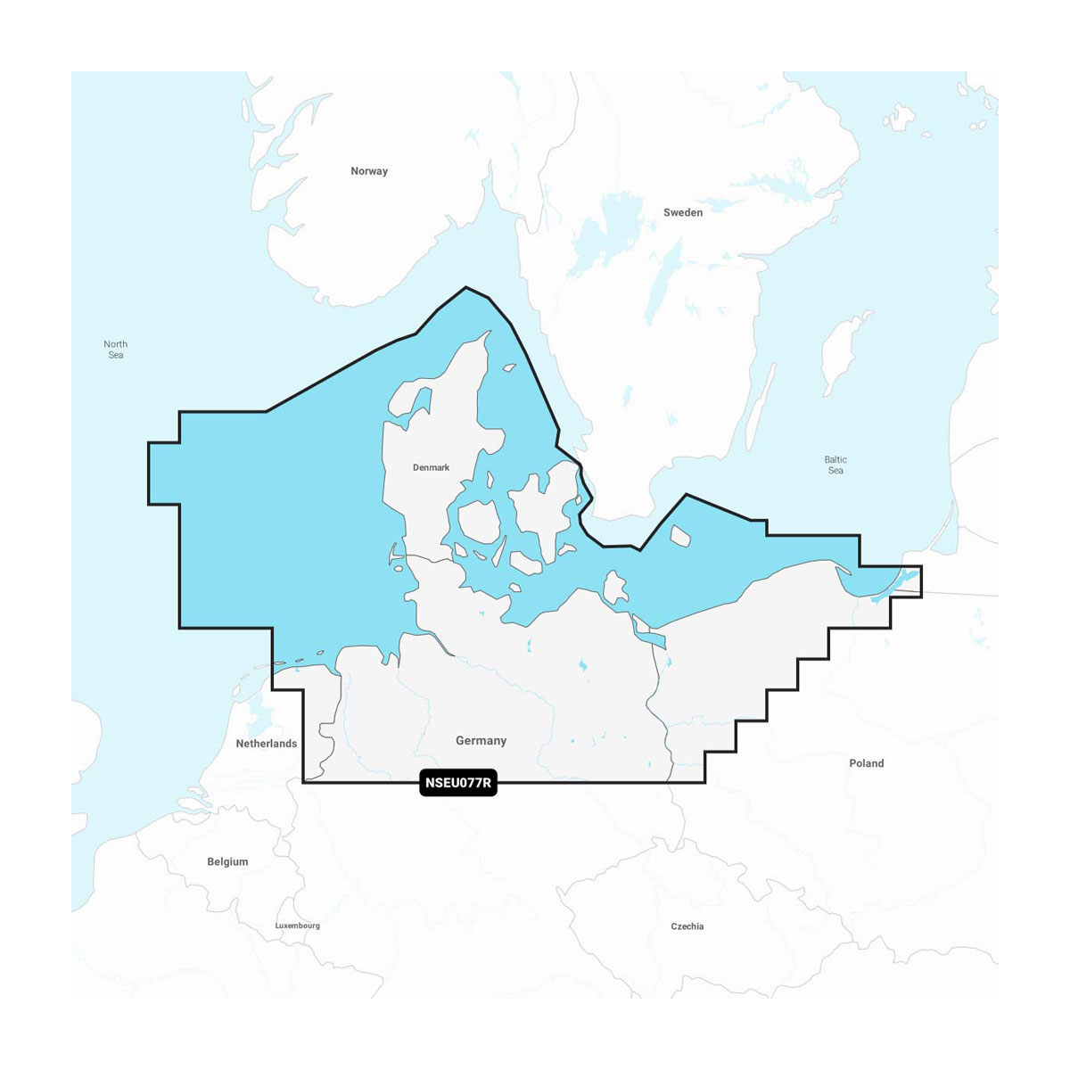 Danija, Vokietija & Lenkijos pakrantė - Batimetrija NSEU077R Garmin Navionics+