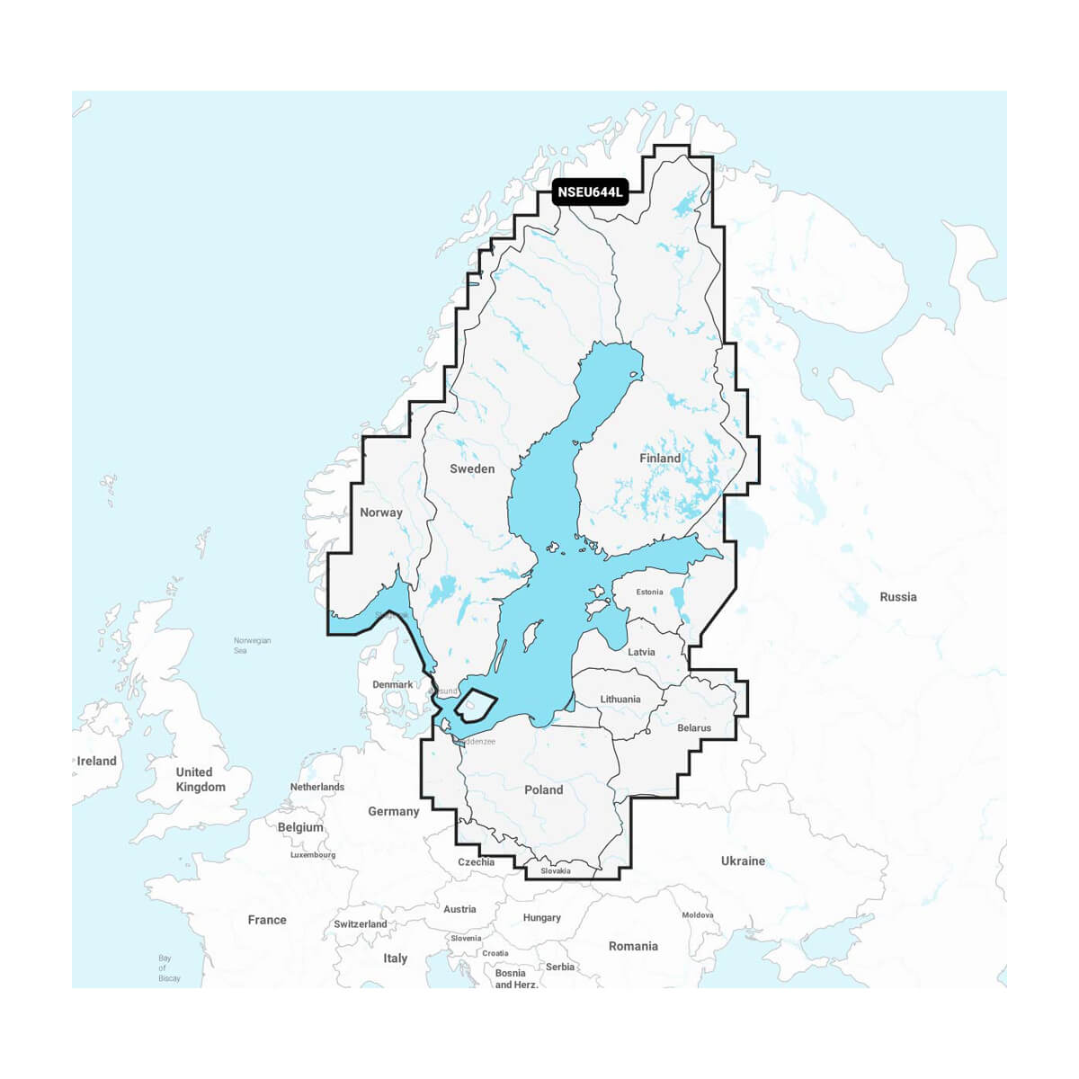 Baltijos jūra - Batimetrija NSEU644L Garmin Navionics+