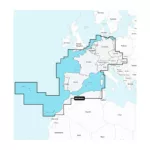 Europa, Centrinė & Vakarai - Batimetrija NSEU646L Garmin Navionics+