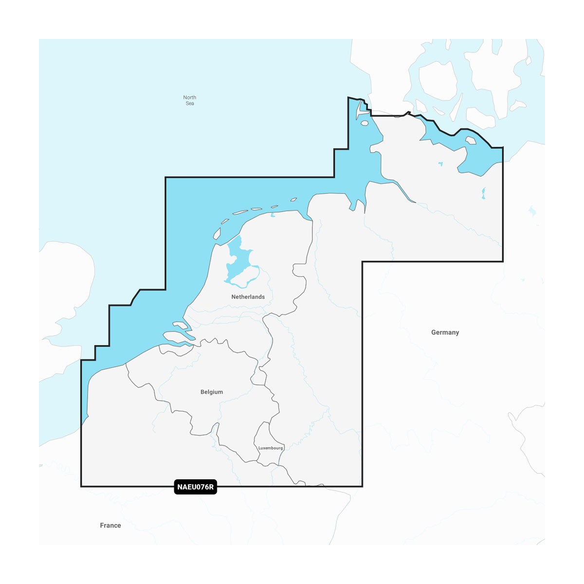 Beniliuksas ir Vokietija, Vakarinė dalis - Batimetrija NAEU076R Navionics®+