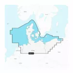Danija, Vokietija & Lenkijos pakrantė - Batimetrija NAEU077R Navionics®+