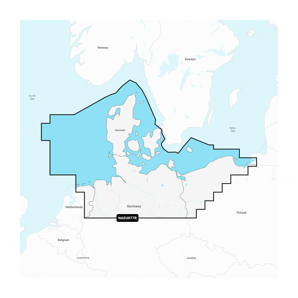 Danija, Vokietija & Lenkijos pakrantė - Batimetrija NAEU077R Navionics®+