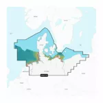 Danija, Vokietija & Lenkijos pakrantė - Batimetrija NPEU077R Navionics Platinum+