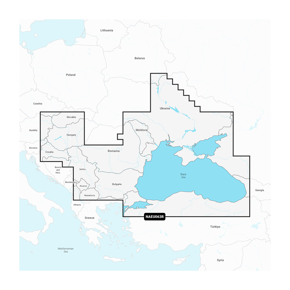 Juodoji Jūra ir Azovo Jūra - Batimetrija NAEU063R Navionics®+