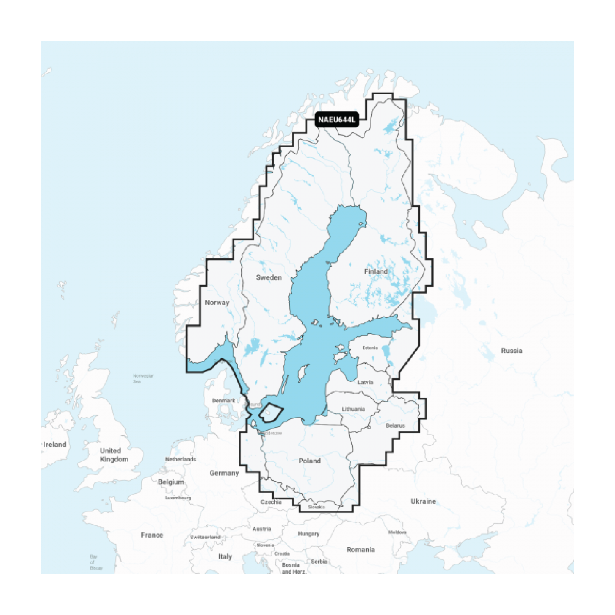 Baltijos jūra - Batimetrija NAEU644L Navionics®+