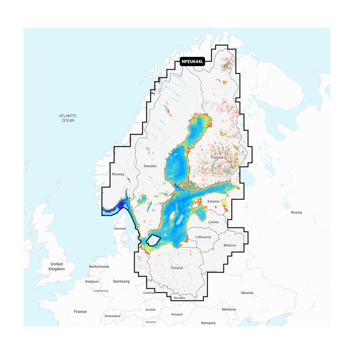 Baltijos jūra - Batimetrija NPEU644L Navionics Platinum+